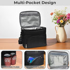 24 Cans/15L Insulated Lunch Bag for Women Men Adults Fit and Fresh Lunchbox Containers Soft Lunch Tote Cooler Bag for Work Home Outdoor Travel Hiking Picnic Beach with Adjustable Straps