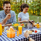 Citrus Lemon Orange Juicer Manual Hand Squeezer, Fruit Juicer Lime Press with Built-in Measuring Cup and Grater and Egg separator, Non-Slip Silicone Handle, 20OZ