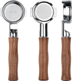 Normcore Slim Bottomless Portafilter with High Extraction Basket Fits E61 Group Head, Lelit, ECM, Rocket, Sanremo, Slayer, American Walnut Handle; Not for Ascaso, Decent, Profitec Go, Flair 58