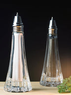 Salt and Pepper Shaker Set - Spice Dispenser Set - Cut Crystal - Large Beautiful Shakers - 7.5" H - Made in Europe - by Barski