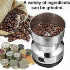 Electric Grinder, 10-Second Fast Grinding for Coffee Beans/Spices/Grains, Stainless Steel Blades, Low Noise Compact for Kitchen Use
