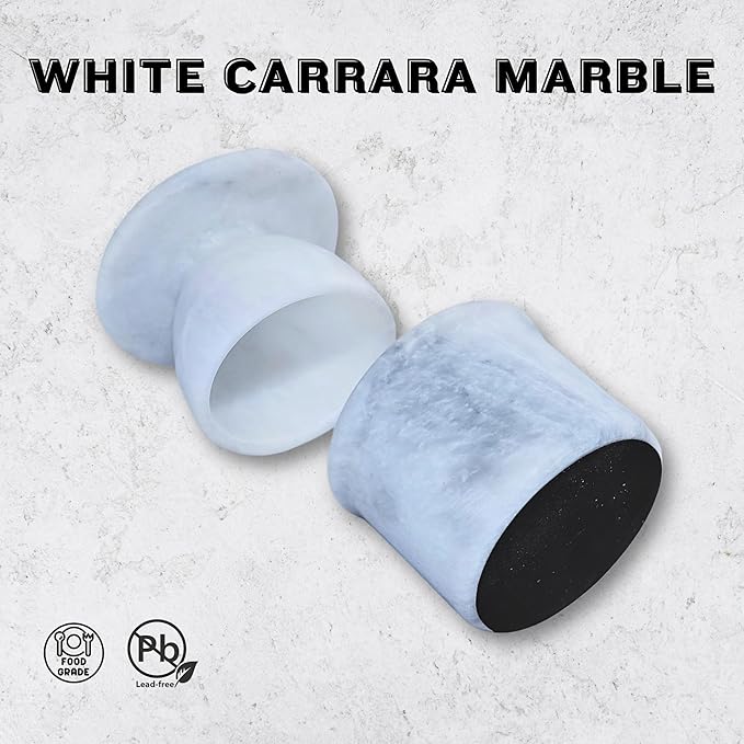 White Marble Butter Keeper with Lid | Soft Spreadable French Butter Crock for Countertop | Home and Kitchen Decor | Large (3 oz Capacity)