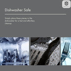 Silverware Set for 8 with Serving Utensils, 18/10 Stainless Steel Flatware, Mirror Finish, Dishwasher Safe, Heavy-Duty Cutlery, Built to Last (45-Piece Including a Serving Set, Fidenza)