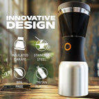 asobu Cold Brew Coffee Maker, Award-Winning 40oz Insulated Cold Brew Brewer with Portable Stainless Steel Carafe – No.1 Europe Coffee Fest Winner, Leakproof, BPA-Free, Keeps Cold 24H