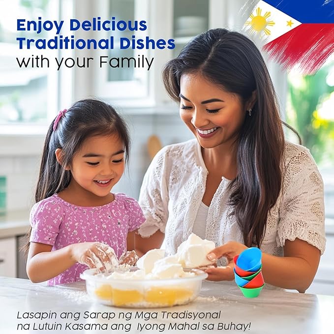 Small 12 Pcs Puto Molder Filipino (2.2" x 1") - Kutsinta Molder for Baking - Puto Mold Cups for Steamer - Filipino Plastic Molds for Desserts in Assorted Colors