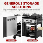 Royal Gourmet GB4008T 4 Burner Propane Gas Griddle with Pull-Out Expandable Table & Foldable Side Shelf, 34-Inch Flat Top Grill with Hood for Outdoor Cooking & Backyard Barbecue, Black