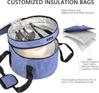 12 Inch Cake Carrier with Lid & Handle BPA-Free Cake Transport Container, Includes Insulated Bag, Cupcake & Pie Holders for Secure Dessert Delivery (Fits 7" Tall Cakes) (Purple)