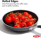 OXO 8” Non-Stick Every Day Frying Pan, BPA-Free Comfort Grip Silicone Handle, Dishwasher & Oven Safe, PFAS-Free Ceramic Skillet, Black