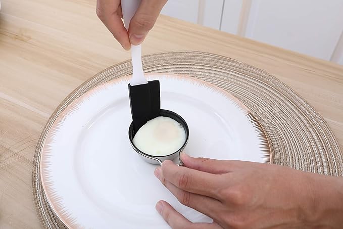 Egg Poacher Pan - Stainless Steel Poached Egg Cooker – Perfect Poached Egg Maker – Induction Cooktop Egg Poachers Cookware Set with 4 Nonstick Large PFOA FREE Egg Poacher Cups and Silicone Spatula…