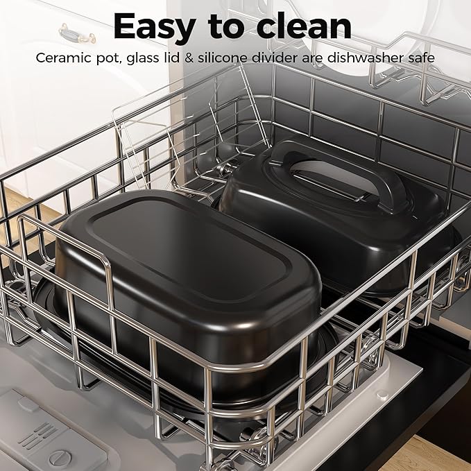 22 Quart Electric Roaster Oven, Turkey Roaster with Viewing & Self-basting Lid, Stainless Steel Turkey Roaster Oven, Black