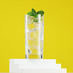 Godinger Highball Drinking Glasses, Italian Made Tall Glass Cups, Water Glasses Drinking Set, Cocktail Glasses - 14oz, Set of 4, Made In Italy