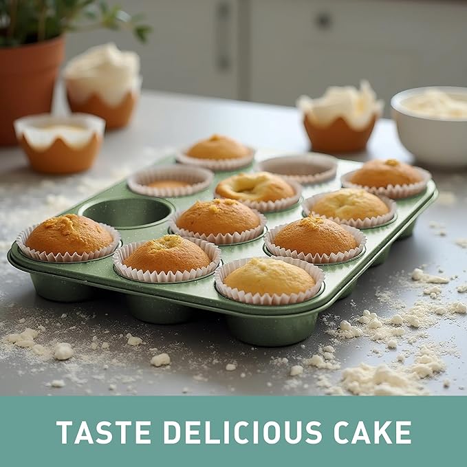 MAISON ARTS 17 Piece Green Pots and Pans Set Non Stick Granite, Non Toxic Induction Kitchen Cookware Sets, Pan and Pot Sets for Cooking Nonstick