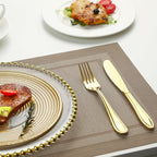 Gold Silverware Set, 30 Piece Flatware Cutlery Set for 6,18/0 Stainless Steel Utensils,Mirror Polished Modern Tableware for Home & Kitchen Dining Wedding, Party