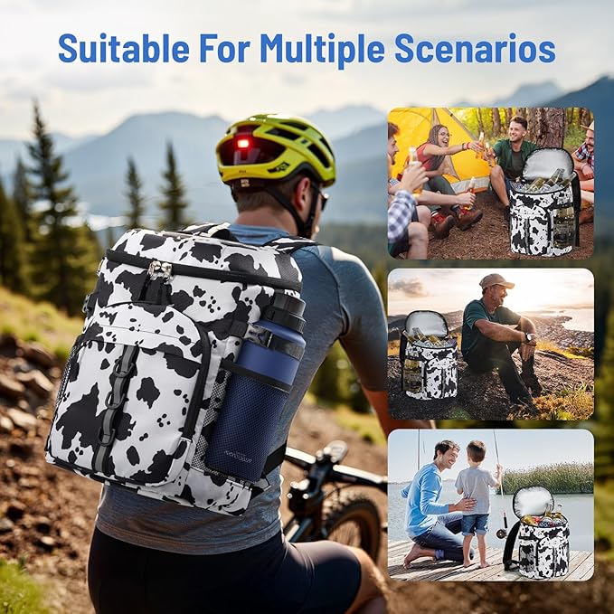 Cooler Backpack, Lightweight and Large Capacity Soft Backpack Cooler, Leak Proof Cooler Bag for Men Women