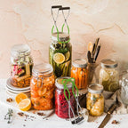 Eeoyu Canning Jar Lifter Tongs Stainless Steel Jar Lifter with Grip Handle for Home Kitchen (Green)