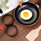 3.5" Nonstick Stainless Steel Egg Rings Set of 4 with Oil Brush, Round Crumpet Ring Mold for Muffins Pancake Cooking Griddle, Portable Grill Accessories for Indoor Camping Breakfast Sandwich Burger