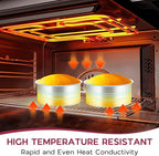 Onader 4 Inch Cake Pans Sets of 8 for Baking, Stainless Steel Mini Round Smash Cake Bake Pan, Small Size & Non Toxic for Birthday Wedding