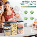 2 PACK Food Storage Containers with Airtight Lids, 112oz Tall Kitchen Food Container, BPA Free, Dry Food Storage for Pasta, Spaghetti, Cereal, Flour Pantry Organization, Navy