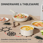 26 Pcs Pots and Pans Set Non Stick, Ceramic Cookware Set Non Toxic with Detachable Handles, Healthy Induction Cookware Oven Safe RV Kitchen Set, PFAS PFOA & PTFE Free, Cream White