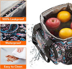 Lifewit Medium Lunch Bag Insulated Lunch Box Soft Cooler Cooling Tote for Adult Men Women, Paisley 12-Can (9L)