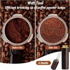 51mm Tamper Espresso Accessories Kit, Coffee Espresso Tamper Set with Wdt Tool, Espresso Tamper Mat, Espresso Dosing Funnel, 51mm Espresso Puck Screen, Coffee Tamper Espresso Barista Tools