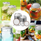 24Pcs- Wide Mouth Canning Lids for Ball, Kerr Jars - Split-Type Metal Mason Jar Lids for Canning - Food Grade Material, 100% Fit & Airtight for Wide Mouth Jars