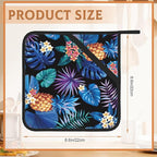 2PCS Hawaiian Pot Holder with Loop,Tropical Palm Leaves and Flowers Heat Resistant Oven Pads, Hot Pat for Kitchen Cooking Baking Food