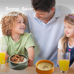 Odense Cereal & Soup Bowls (Set of 4) - Ceramic Bowls for Kitchen- For Cereal, Soup, Salad, Porridge - Modern & Minimal, Wide Round & Stackable - Microwave & Dishwasher Safe (Vanilla Cream)