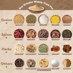 Moongiantgo 2500g Safety Grain Mill Grinder 3700W High-speed Electric Stainless Steel Dry Spice Grinder Pulverizer for Wheat Corn Rice Pepper Herbs Coffee Beans Dried Mushrooms, 110V