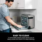 Ninja Digital Air Fry Countertop Oven, 8-in-1 Functionality, 1800W, Flip-Up Design, XL Capacity, Air Fry Basket, Wire Rack & Crumb Tray, Silver, SP101