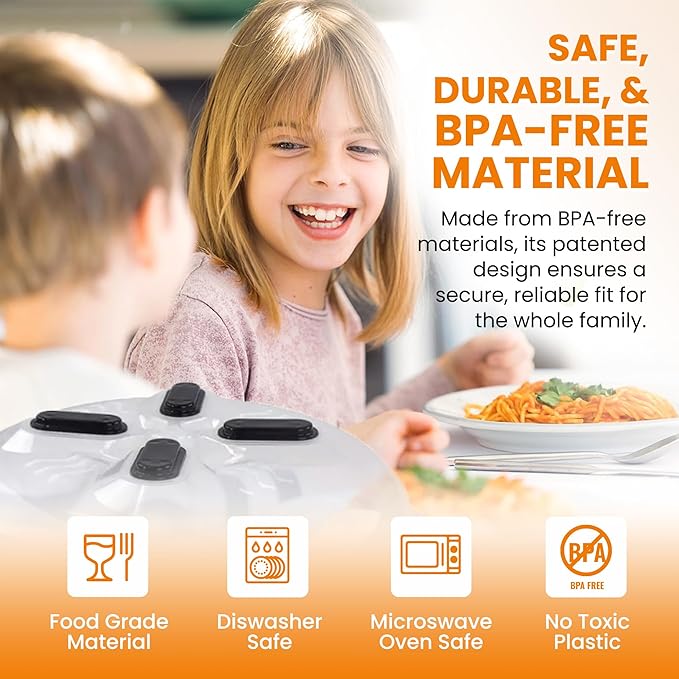 Magnetic Splatter Cover, 12-Inch Clear BPA-Free Food Lid, Vented Plate Guard with Steam Vents, Anti-Splash Microwave Lid, Dishwasher Safe, Space-Saving Magnetic Storage - Onyx Black
