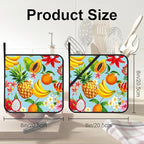 Hawaiian Tropical Fruits Pot Holders Set of 2 Heat Resistant & Non Slip Potholders, Flowers Oven Hot Pads for Kitchen Cooking Baking Barbecue