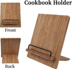 Wood Cookbook Stand Cookbook Holder: Kitchen Adjustable Cookbook Holder Recipe Stand for Counter Brown