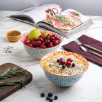 Selamica 7 inches Porcelain Cereal Bowl Set - Set of 6, Ceramic bowls, Soup Bowl Set for Cereal, Soup, Salad and Pasta, Assorted Colors