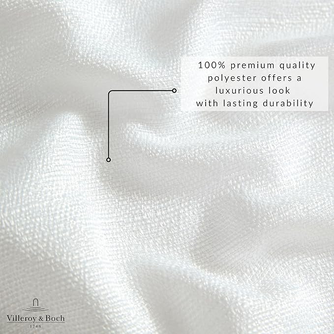 Elrene Home Fashions Villeroy & Boch Bristow Solid Texture Tablecloth - Premium Table Cover for Everyday Dining, Parties, and Special Occasions, White, 60"x84" Rectangle
