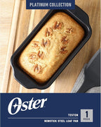 Oster Teston 9 Inch x 5 Inch Nonstick Carbon Steel Loaf Pan - Matte Black