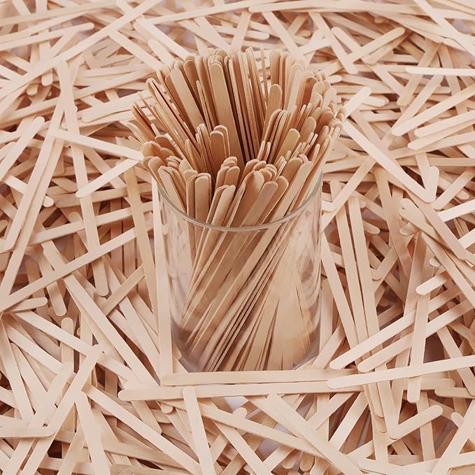 700 Pcs Natural Wooden Coffee Stirrers, 5.5" Disposable Stir Sticks, Ideal for Coffee Bars and Parties, Smooth Splinter-Free Birch wood Stirrer for Tea and Beverages (5.5")