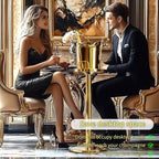 Royal Ice Bucket with Stand, Gold Ice Bucket,Stainless Steel Light-Luxury Standing Wine Bucket,Crown Design with 8 Steel Balls for Champagne, Wine,Family Gatherings,High-end Banquets,7L