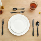 Black Silverware Set, 40-Piece Stainless Steel Flatware for 8, Heavy-Duty 18/0 Stainless Steel Utensils,Mirror Polished Dishwasher Safe for Home & Kitchen Dining