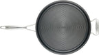 Circulon Clad Stainless Steel Saute Pan with Lid and Hybrid SteelShield and Nonstick Technology, 5 Quart - Silver