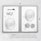 DON & CLAIRE Stone Dish Drying Mat for Kitchen Counter - Quick Drying, Super Absorbent, Non-Slip Mat for Dishes, Glassware, Fast Dry Stone Mat for Kitchen Sink, Easy to Clean | (21.5" x 16.3", Marble)