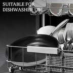 KITEXPERT Non Stick Frying Pans Set - 2 Piece (10, 12") Titanium Ceramic Pan with Lids, Nonstick Skillet Stainless Steel, PFAS PFOA & PTFE Free, Dishwasher & Oven Safe, All Cooktops Compatible