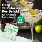 Craftmix Classic Margarita, Makes 24 Drinks, Skinny Margarita Cocktail Mixers - Mocktail Drink Mixers - Made With Real Fruit - Vegan Low-Carb, Low-Sugar, Non-GMO, Dairy Free, Gluten Free, Easy to Mix