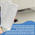 13" x 6" Microwave Grease Filter - Pack of 4 for Whirlpool GE W10208631A WB06X10596 Microwave Replacement Filter