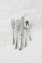 Fortessa San Marco 18/10 Flatware 5 Piece Place Setting, Service for 1, Antique Silver