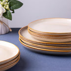AmorArc Ceramic Plates Set of 5, 8.5 Inch Handmade Reactive Glaze Stoneware Plates set for Dessert, Salad, Appetizer, Small Dinner Plates, Microwave&Dishwasher Safe, Scratch Resistant