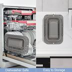 ROTTOGOON 7Qt Collapsible Colander Strainer, Expandable Over the Sink Colander, Adjustable Silicone Kitchen Sink Strainer, Foldable Large Colanders Basket to Wash Vegetable, Fruit, 15" to 19.8"