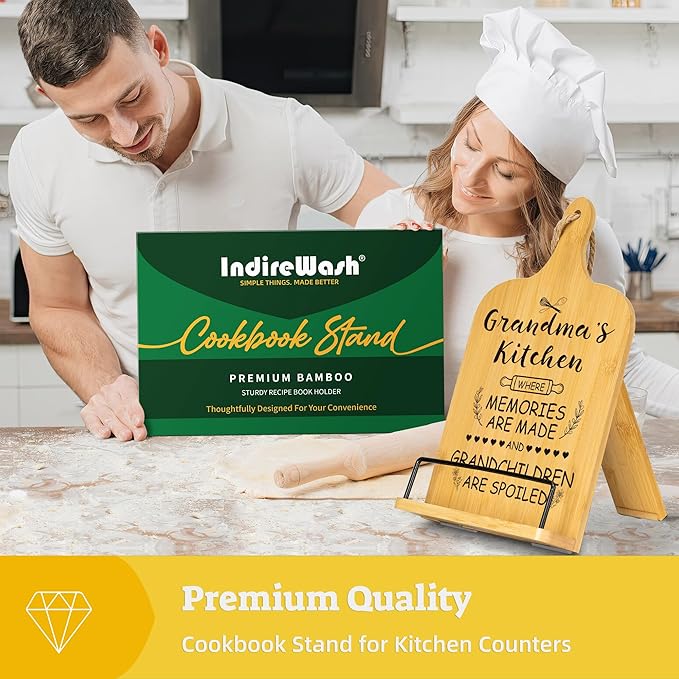 Grandma Gifts Cookbook Stand - Recipe Book Holder for Grandma and Grandmother