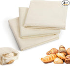 Thick Tea Towels for Baking Sourdough - 28x28in 100% Cotton Wrinkle-resistant Bread Basket Flour Sack Towels, Proofing Cloth Cover for Dough Raising, Bread Making, Bakers Gift Accessories, 3pcs