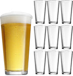 Drinking Glasses Set Of 10-17 OZ. Oversized Pint Beer Glasses, Highball Glass Cups, Juice, Cocktails, Wine, Iced Tea, Bar Glass. Dishwasher Safe.